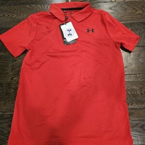 Under Armour Polo, Size M, Red, New With Tags